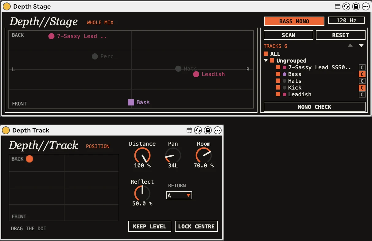 The DEPTH device in Ableton Live